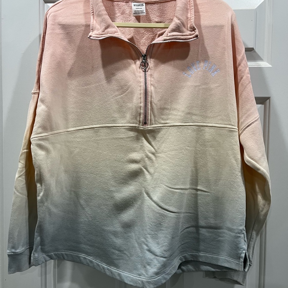 PINK Victoria's Secret Gradient Half Zip Sweatshirt